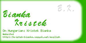 bianka kristek business card